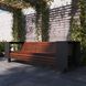 Вулична паркова лавка зі спинкою StreetMebli &laquo;Urban Avenue Premium 2500 S1&raquo; в стилі лофт 64800 фото 6